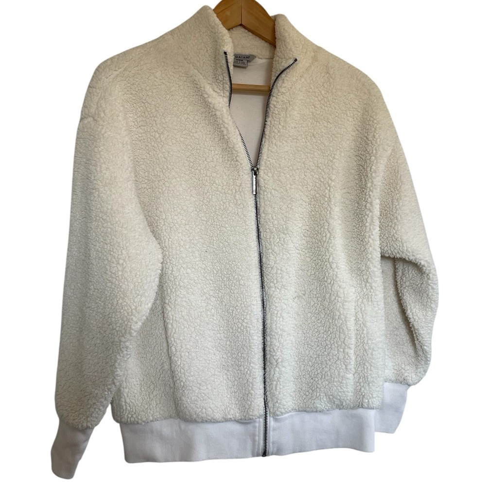 GAIAM Soft Teddy Zip Up Jacket Ladies Sz M